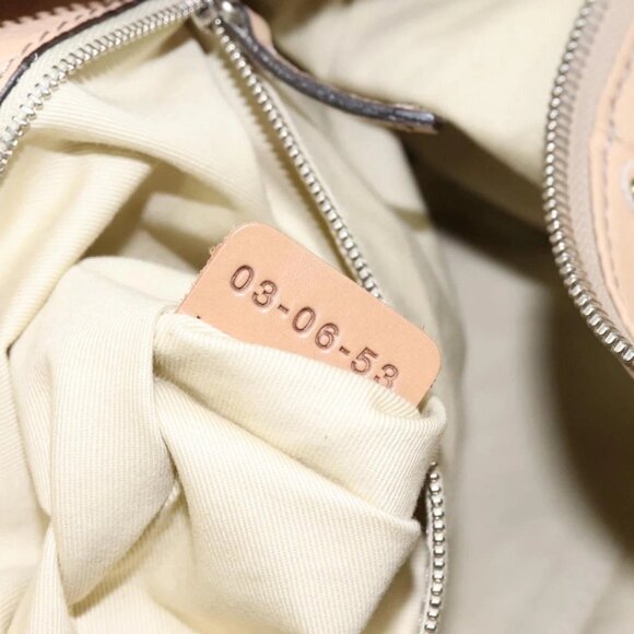 Chloe Paddington Shoulder Bag Leather Beige Gold Silver Auth am7903 - Picture 13 of 16